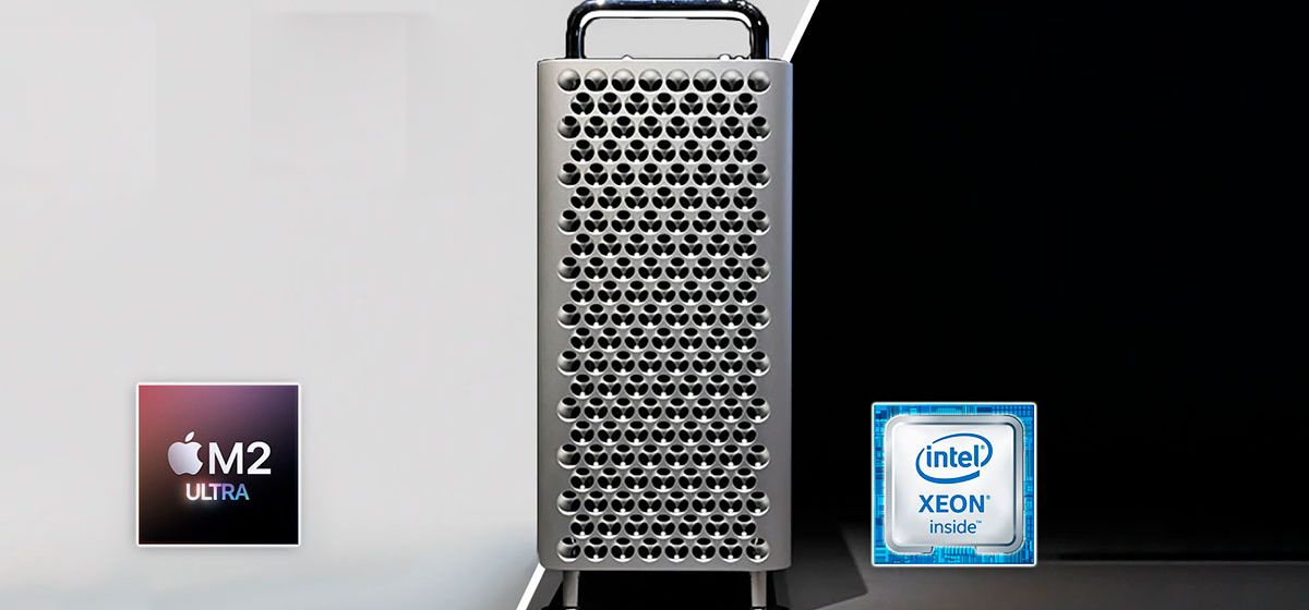 Чем отличается новый Mac Pro на M2 Ultra от старого Mac Pro на процессорах Intel Чем отличается новый Mac Pro на M2 Ultra от старого Mac Pro на процессорах Intel
