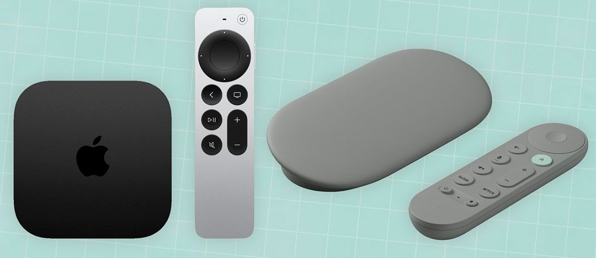 Порівняння Apple TV 4K та Google TV Streamer Порівняння Apple TV 4K та Google TV Streamer