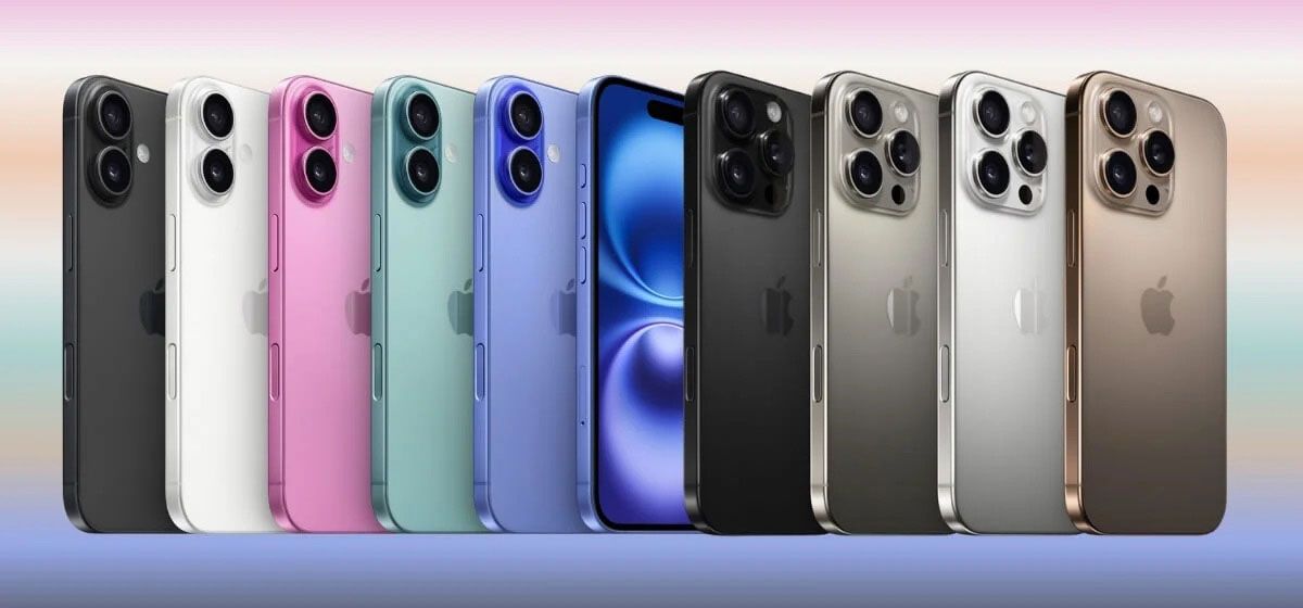 Цветовая палитра серии iPhone 16 Цветовая палитра серии iPhone 16
