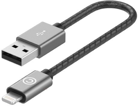 Кабель Lab.C Lightning Leather Cable A.L (0.15m) Space Grey (LABC-510-GR)