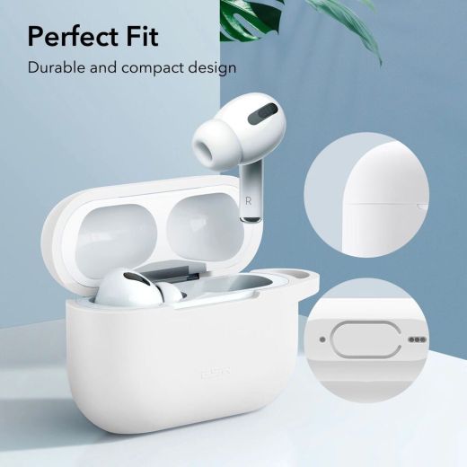 Захисний чохол ESR Case with Keychain Silicone Cover White для AirPods Pro 2022