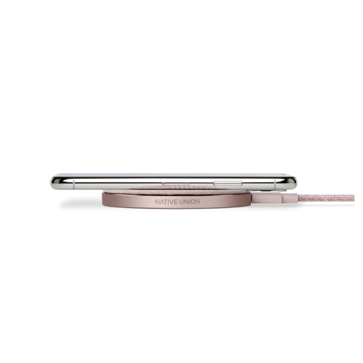 Бездротова зарядка Native Union Drop Wireless Charger Fabric Rose (DROP-ROSE-FB-V2)