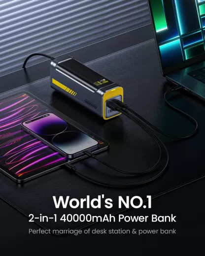 Повербанк AOHI Starship 2 в 1 40000mAh PD3.1 140W
