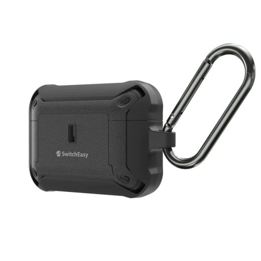 Чехол с карабином SwitchEasy Guardian Rugged Anti-Lost Protective Black для AirPods Pro (2 поколение) 2022 (SAPAP2091BK22)