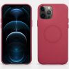 Шкіряний чохол i-Carer Red для iPhone 12 mini