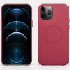 Кожаный чехол i-Carer Original Red для iPhone 12 mini