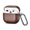 Кожаный чехол i-Carer Genuine Leather Case with Metal Hook Brown для  AirPods 3