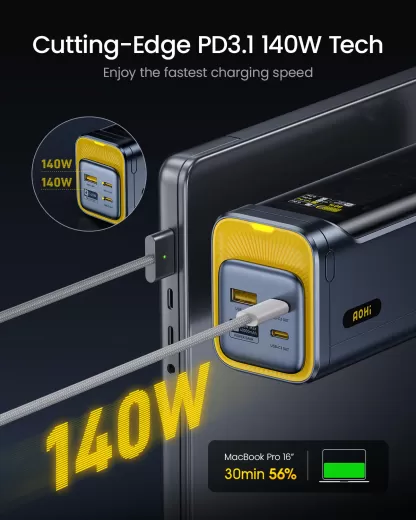 Повербанк AOHI Starship 2 в 1 40000mAh PD3.1 140W