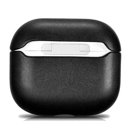 Шкіряний чохол i-Carer PU Leather Full Edge Case Black для AirPods 3