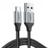 Кабель UGREEN US288 USB-A 2.0 - USB-C Cable Nickel Plating Aluminum Braid 1,5м Black