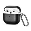 Шкіряний чохол i-Carer Genuine Leather Case with Metal Hook Black для  AirPods 3