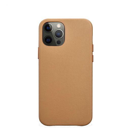 Кожаный чехол i-Carer Original Brown для iPhone 12 | 12 Pro