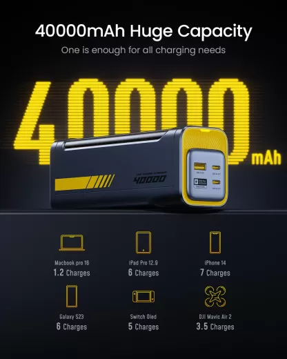 Повербанк AOHI Starship 2 в 1 40000mAh PD3.1 140W