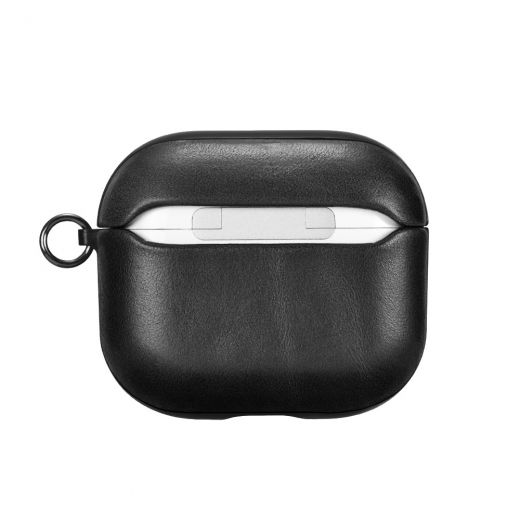 Шкіряний чохол i-Carer Genuine Leather Case with Metal Hook Black для  AirPods 3