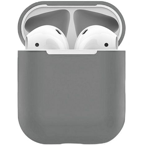 Чехол Ultra Thin Silicone Grey для AirPods 1/2