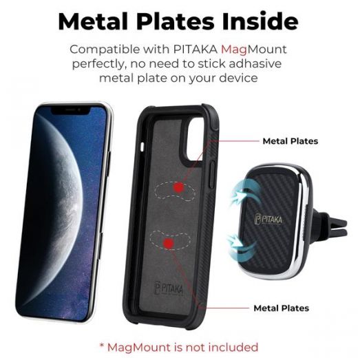 Чохол Pitaka MagCase Pro Black/Grey (KI1101P) для iPhone 11 Pro