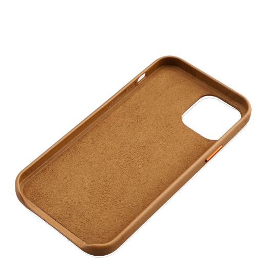 Кожаный чехол i-Carer Brown для iPhone 12 | 12 Pro
