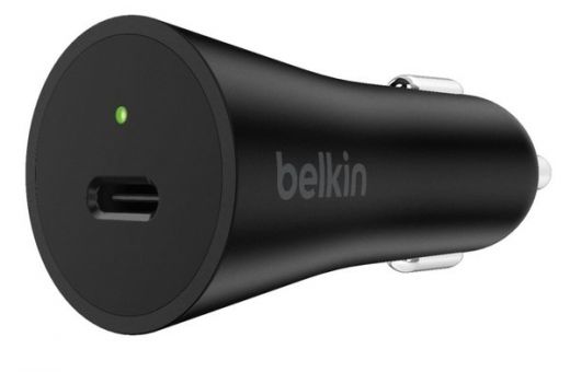 Автомобильное зарядное устройство Belkin Car Charger 27W Power Delivery Port USB-C 3.0A, black (F7U071BTBLK)