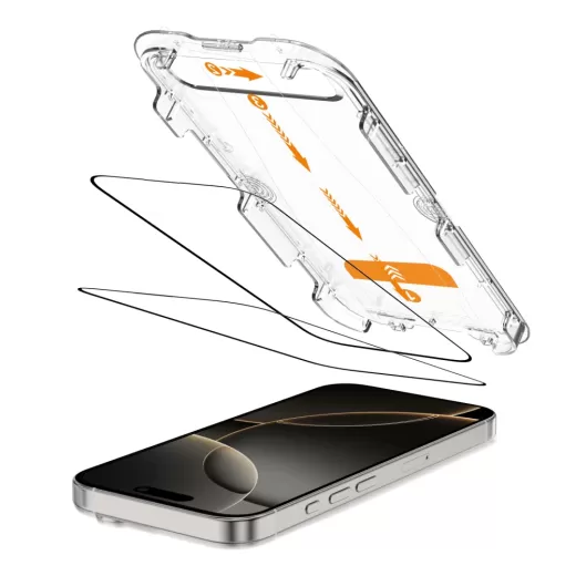 Захисне скло з аплікатором Tech-Protect Quick Set+ 2 шт. Black для iPhone 15 | 16