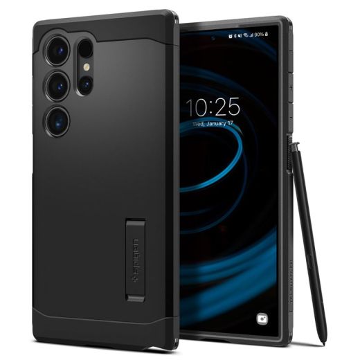 Чехол-подставка Spigen Tough Armor Black для Samsung Galaxy S24 Ultra (ACS07300)