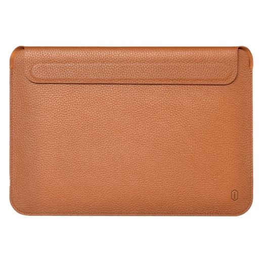 Чехол из натуральной кожи WIWU Skin Pro Geniunie Leather Sleeve Series Brown для MacBook Pro 14" (2021 | 2022 | 2023  M1 | M2 | M3)