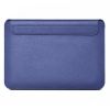 Чохол із натуральної шкіри WIWU Skin Pro Geniunie Leather Sleeve Series Blue для MacBook Pro 16" (2021 | 2022 | 2023  M1 | M2 | M3) | Air 15" M2 | M3 (2023 | 2024)