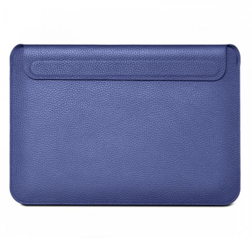 Чехол из натуральной кожи WIWU Skin Pro Geniunie Leather Sleeve Series Blue для MacBook Pro 16" M1 | M2 | M3 | M4 (2021 | 2022 | 2023 | 2024) | Air 15" M4 | M3 | M2 (2025 | 2024 | 2023)