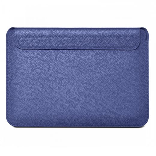 Чехол из натуральной кожи WIWU Skin Pro Geniunie Leather Sleeve Series Blue для MacBook Pro 16" (2021 | 2022 | 2023  M1 | M2 | M3) | Air 15" M2 | M3 (2023 | 2024)