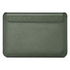 Чехол из натуральной кожи WIWU Skin Pro Geniunie Leather Sleeve Series Green для MacBook Pro 16" (2021 | 2022 | 2023  M1 | M2 | M3) | Air 15" M2 | M3 (2023 | 2024)