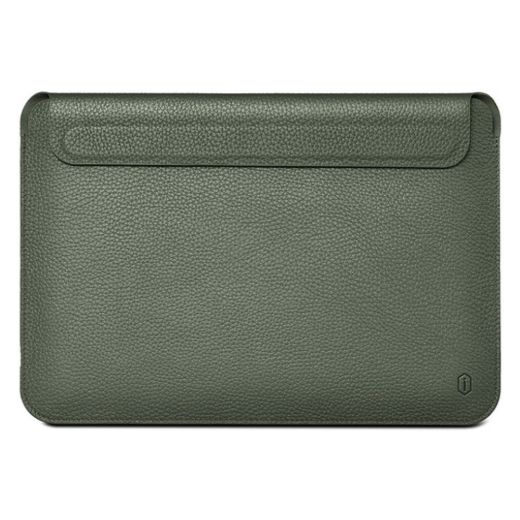 Чехол из натуральной кожи WIWU Skin Pro Geniunie Leather Sleeve Series Green для MacBook Pro 16" M1 | M2 | M3 | M4 (2021 | 2022 | 2023 | 2024) | Air 15" M4 | M3 | M2 (2025 | 2024 | 2023)