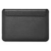 Чехол из натуральной кожи WIWU Skin Pro Geniunie Leather Sleeve Series Black для MacBook Pro 16" (2021 | 2022 | 2023  M1 | M2 | M3)| Air 15" M2 | M3 (2023 | 2024)