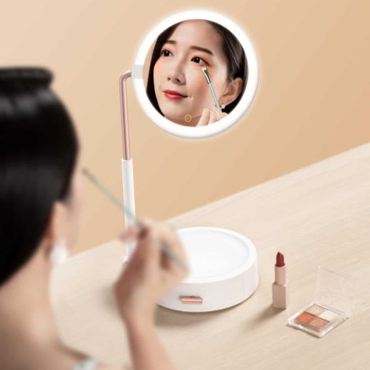 Дзеркало для макіяжу Baseus Smart Beauty Series Lighted Makeup Mirror with Storage Box White (DGZM-02)