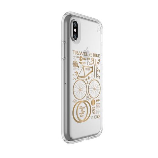  Чехол Speck Presidio Clear+Print CityBike Metallic Gold Yellow (SP-103136-6678) для iPhone X/XS