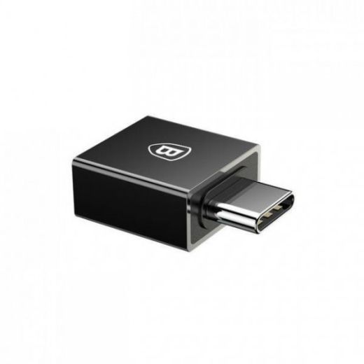 Адаптер-перехідник Baseus Exquisite Type-C Male to USB Female Adapter Converter Black (CATJQ-B01)