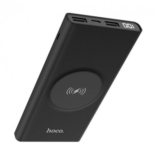 Повербанк (Внешний аккумулятор) Hoco J37 Wisdom Wireless Charging Series 10000mAh Black