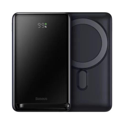 Повербанк з бездротовою зарядкою Baseus Magnetic Bracket Wireless Fast Charge 20W 10000mAh with Cable Type-C to Type-C Blue (PPCX000203)
