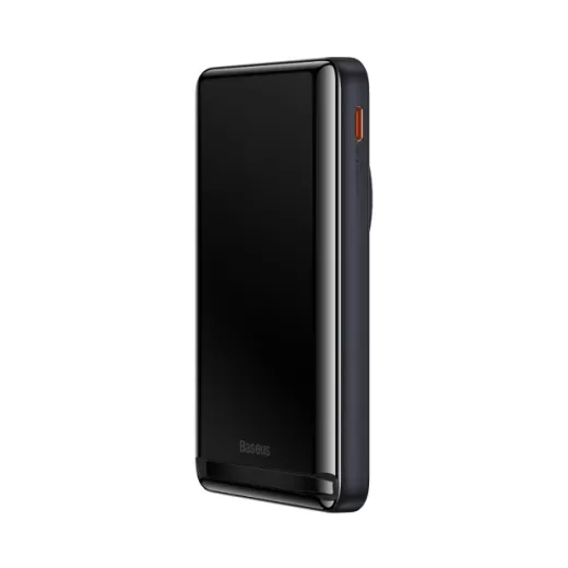 Повербанк (внешний аккумулятор) с беспроводной зарядкой Baseus Magnetic Bracket Wireless Fast Charge 20W 10000mAh with Cable Type-C to Type-C Blue (PPCX000203)