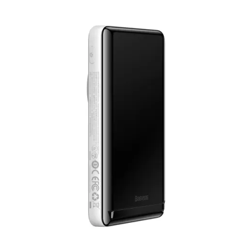 Повербанк (внешний аккумулятор) с беспроводной зарядкой Baseus Magnetic Portable Charger 20W 10000mAh with cable Type-C to Type-C 60W（20V/3A) White (PPCX000002)