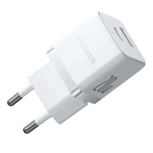 Швидка зарядка Baseus Palm Type-C+USB 20W White (P10111608213-00)															