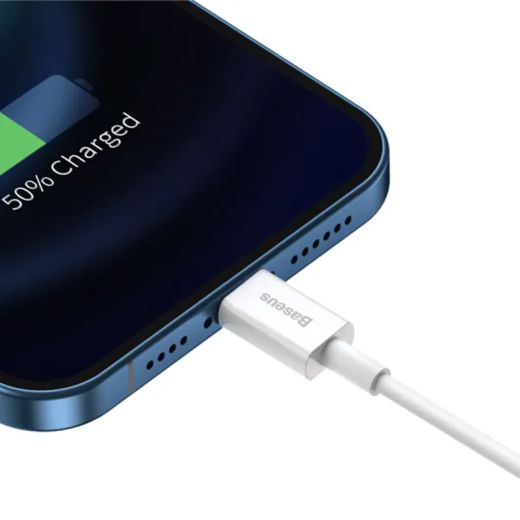 Кабель Baseus Superior Series Fast Charging Data Cable USB to Lightning 2.4A 0.25m White (CALYS-02)												