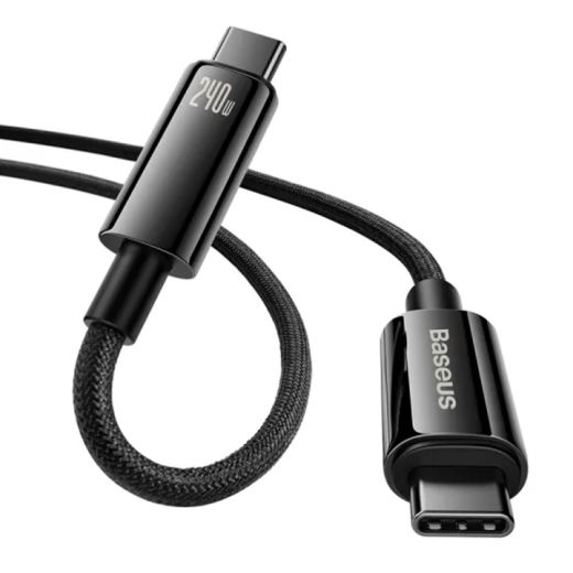 Кабель Baseus Tungsten Gold Fast Charging Type-C to Type-C 240W 2м Black (CAWJ040101)