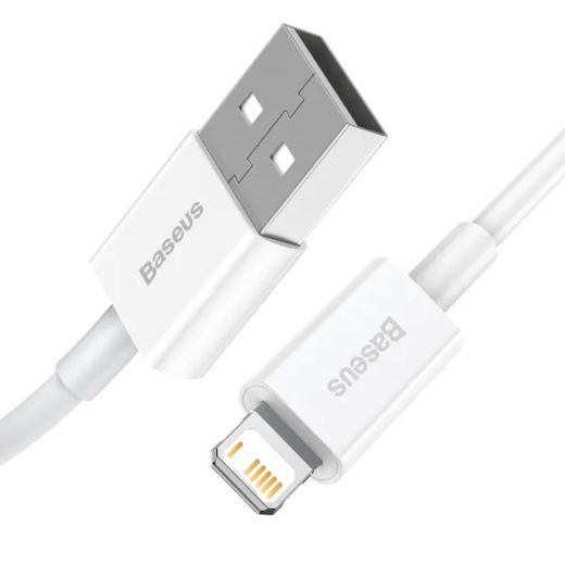 Кабель Baseus Superior Series Fast Charging Data Cable USB to Lightning 2.4A 0.25m White (CALYS-02)												