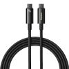 Кабель Baseus Tungsten Gold Fast Charging Type-C to Type-C 240W 2м Black (CAWJ040101)