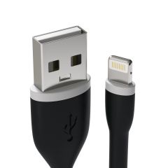 Кабель Satechi Flexible Charging Lightning, 15 сm, Black (ST-FCL6B)