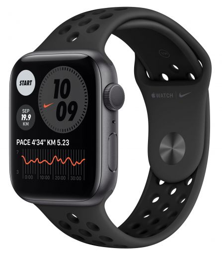 Apple Watch Nike SE GPS 44mm Space Gray Aluminum Case w. Anthracite/Black Nike Sport B. (MYYK2)