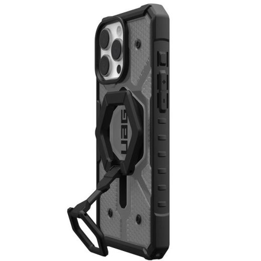 Противоударный чехол UAG Pathfinder Clear Magsafe Ash/Black Stand для iPhone 16 Pro Max (1144651BV02)