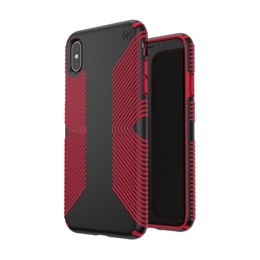 Чехол Speck Presidio Grip Black/Dark Poppy Red (SP-117106-C305) для Apple iPhone XS Max