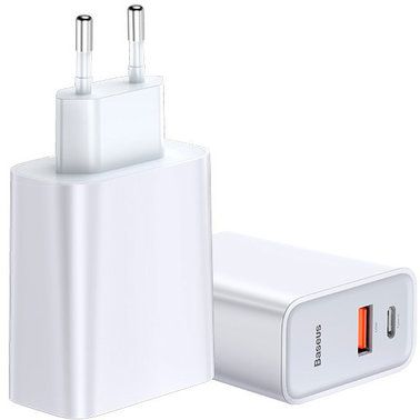 Швидка зарядка Baseus Speed PPS Quick charger C+U 30W EU White (CCFS-C02)