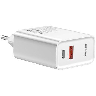 Швидка зарядка Baseus Speed PPS Quick charger C+U 30W EU White (CCFS-C02)