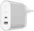 Быстрая зарядка Belkin Home Charger 27W Power Delivery USB-C 3.0A, 12w USB-A 2.4A, Silver (F7U061VF-SLV) Быстрая зарядка Belkin Home Charger 27W Power Delivery USB-C 3.0A, 12w USB-A 2.4A, Silver (F7U061VF-SLV)